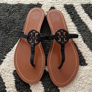 Tory Burch Gabriel Vegan Leather Thong Flat Sandals